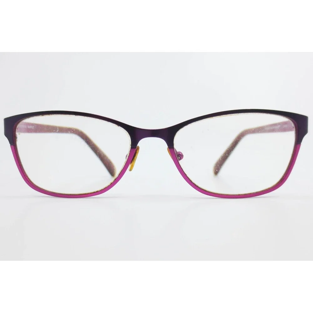 B.U.M. Equipment Sassy Eyeglass Frames Purple Leopard Print 53-16-135 Cat Eye